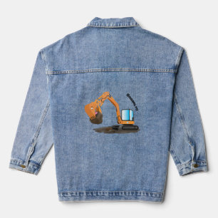 Chaqueta Vaquera Personalizado de excavadora de naranja cúpula