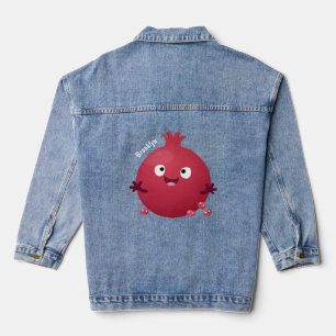 Chaqueta Vaquera Personalizado de frutas pomegranadas alegres
