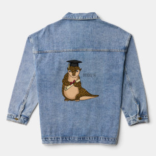Chaqueta Vaquera Personalizado de graduación de pangolin lindo