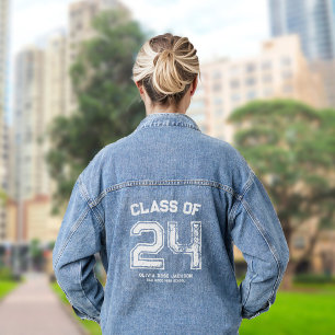 Chaqueta Vaquera Personalizado de Graduación del Entrenador Deporti