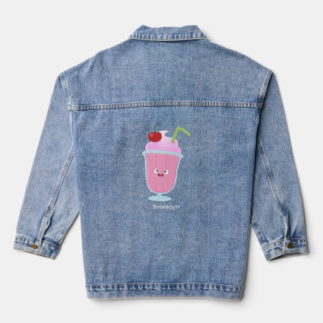 Chaqueta Vaquera Personalizado de helados de fresa de fresa (Reverso )