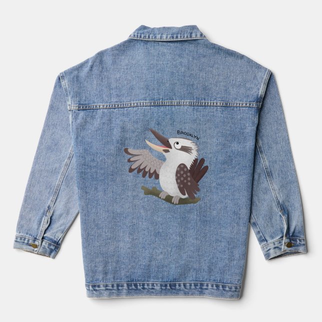 Chaqueta Vaquera Personalizado de kookaburra gracioso (Reverso )