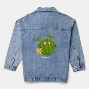 Chaqueta Vaquera Personalizado de la sandía sonriente alegre