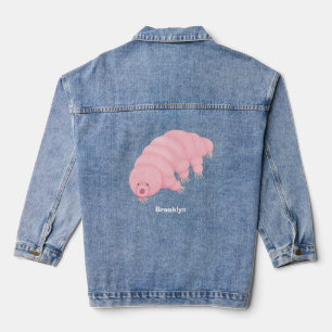 Chaqueta Vaquera Personalizado de oso de agua tardígrado rosa y sua