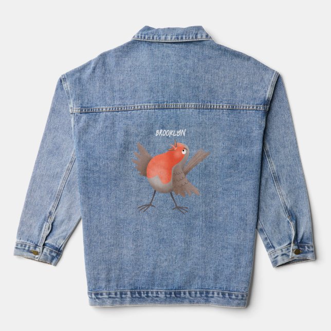 Chaqueta Vaquera Personalizado de pájaro de burro canto (Reverso )