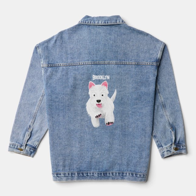 Chaqueta Vaquera Personalizado de tierra de montaña blanca y blanca (Reverso )