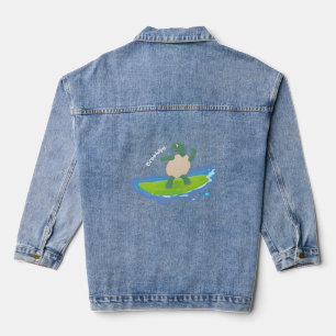 Chaqueta Vaquera Personalizado divertida de la ola de tortugas