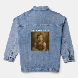 Chaqueta Vaquera Personalizado Foto infantil y añada de año persona