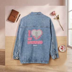 Chaqueta Vaquera Personalizado Te Amo Mi Novio – Agregar Foto y Nom