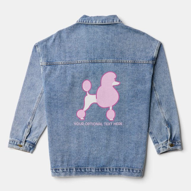 Chaqueta Vaquera Personalizado Texto Pink Poodle (Reverso )