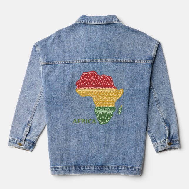 Chaqueta Vaquera Personalizado Textos África (Reverso )