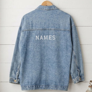 Chaqueta Vaquera Personalizados con apellido o apodo en ellos