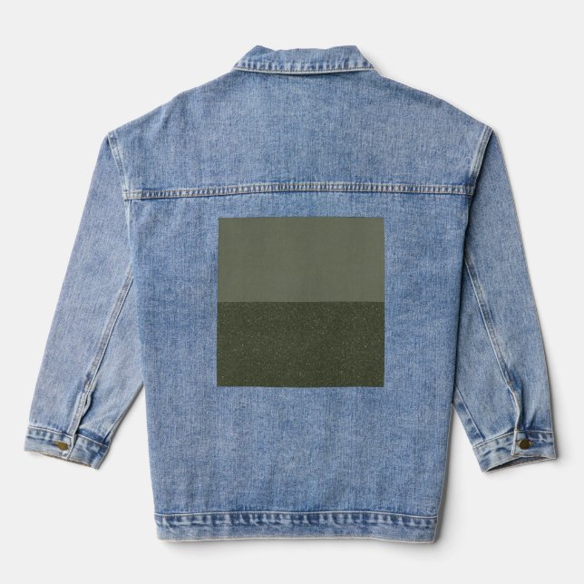 Chaqueta Vaquera Personalizar Moss Green Split-Panel Denim Jacket (Reverso )