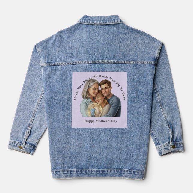 Chaqueta Vaquera personalized mother's day photo  (Reverso )
