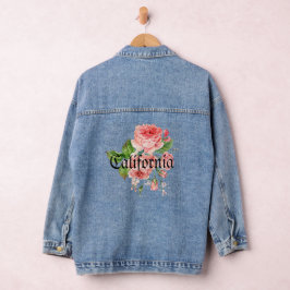 Chaqueta Vaquera Personalized romantic roses pink California sweet