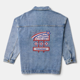 Chaqueta Vaquera Personalized USA 250–Patriotic Retro Marquee