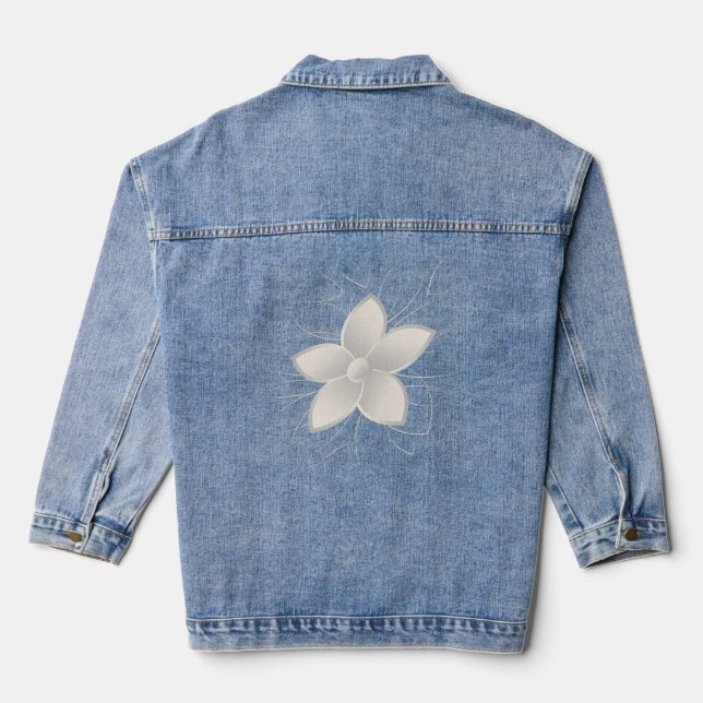 Chaqueta Vaquera Petales blancos (Reverso )