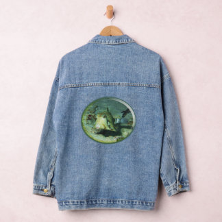Chaqueta Vaquera Pez caja - ¡tan lindo! Diseño fotográfico de pez v