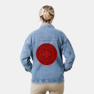 Chaqueta Vaquera Piedra del Sol Azteca Mexicana Calendario Maya 2
