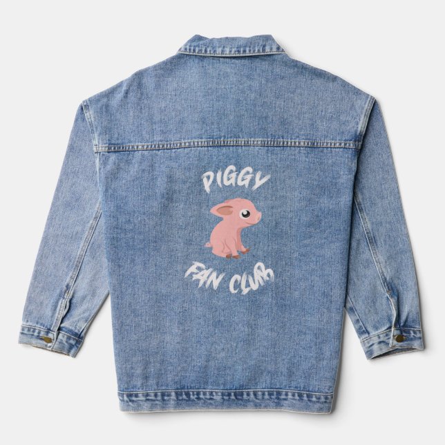 Chaqueta Vaquera PIGGY FAN CLUB Cerdo Hombres Mujeres Chicas Adoles (Reverso )