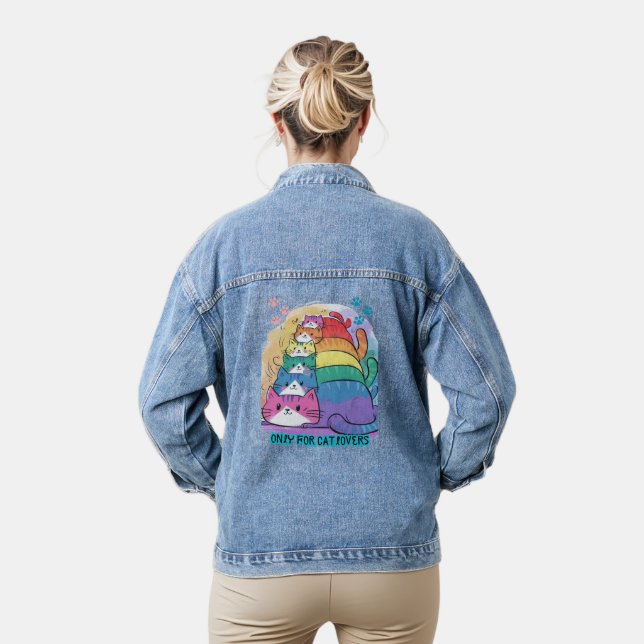 Chaqueta Vaquera Pila de catalovers de gatos (Modelo)