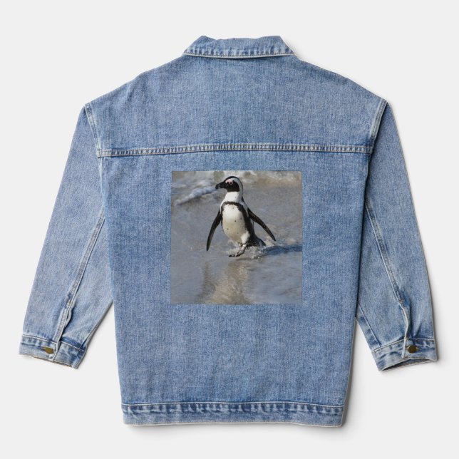Chaqueta Vaquera Pingüino Con Actitud, Jean Jacket. (Reverso )