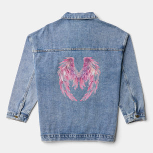 Chaqueta Vaquera Pink Angel Wings Denim Jean Jacket
