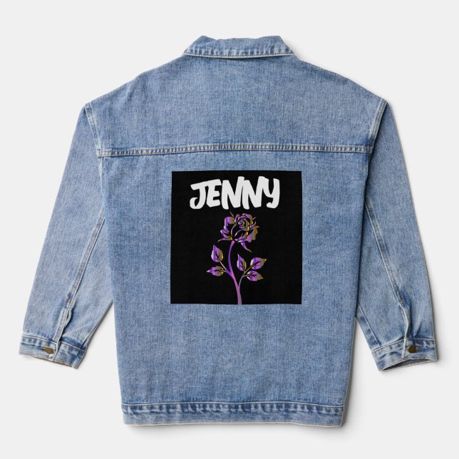 Chaqueta Vaquera PINK ROSE PERSONALIZADO Denim Jean Jacket (Reverso )