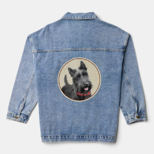 Chaqueta Vaquera Pintado Terrier Escocés - Arte Perro Original