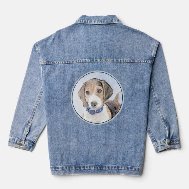 Chaqueta Vaquera Pintura Beagle - Arte Perro Original Cuto (Reverso )