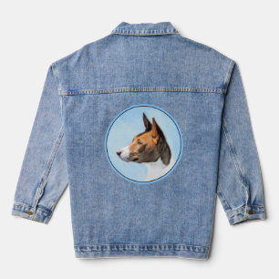 Chaqueta Vaquera Pintura de Basenji - Arte original muy bonito