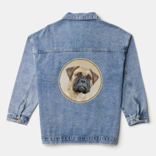 Chaqueta Vaquera Pintura de Bullmastiff - Arte de Perro Original.