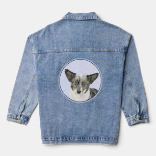 Chaqueta Vaquera Pintura de Cardigan Welsh Corgi - Arte Perro Origi