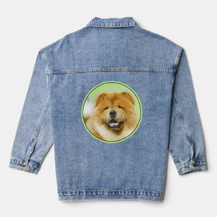 Chaqueta Vaquera Pintura de Chow Chow - Arte Perro Original.
