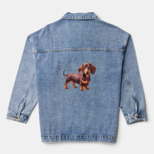 Chaqueta Vaquera Pintura de Dachshund - Paintin acuarela de perro d