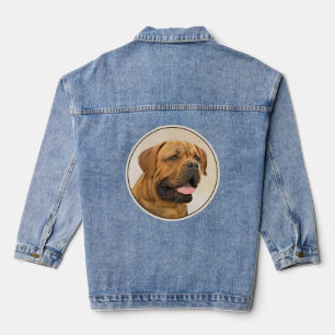 Chaqueta Vaquera Pintura de Dogue de Burdeos - Arte de perro origin