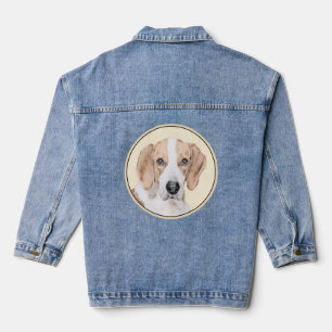 Chaqueta Vaquera Pintura de Foxhound estadounidense - Arte de Perro