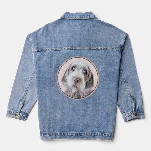 Chaqueta Vaquera Pintura de Grifón de caza de pelo duro - Arte de p