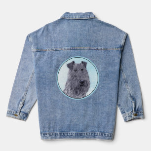 Chaqueta Vaquera Pintura de Kerry Blue Terrier Arte de perro origin