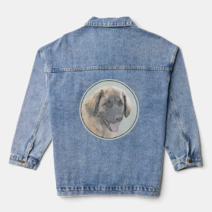 Chaqueta Vaquera Pintura de Leonberger - Arte de Perro Original.