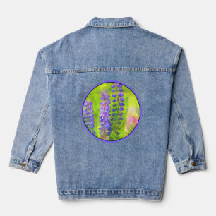 Chaqueta Vaquera Pintura de Lupino - Arte de Flor Original