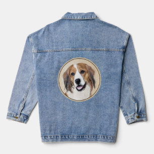 Chaqueta Vaquera Pintura de Nederlandse Kooikerhondje - Arte de per