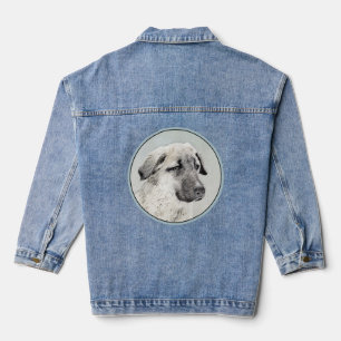 Chaqueta Vaquera Pintura de pastor anatoliano - Arte de perro origi