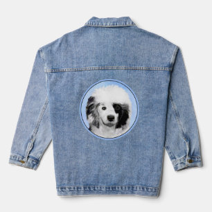 Chaqueta Vaquera Pintura de perro de agua portuguesa - Arte origina