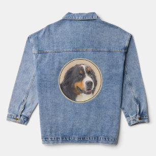 Chaqueta Vaquera Pintura de perro de montaña 2 de Bernese - Arte de