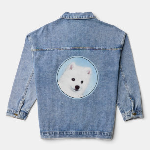 Chaqueta Vaquera Pintura de perro esquimal estadounidense - Arte de