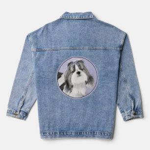 Chaqueta Vaquera Pintura de Shih Tzu - Arte Original de Perro Lindo