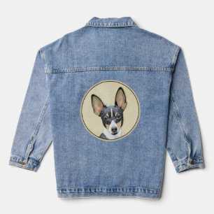 Chaqueta Vaquera Pintura de Toy Fox Terrier - Arte de Perro Origina