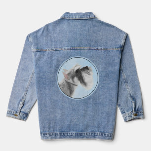 Chaqueta Vaquera Pintura Schnauzer (gigante, estándar) - Arte de pe