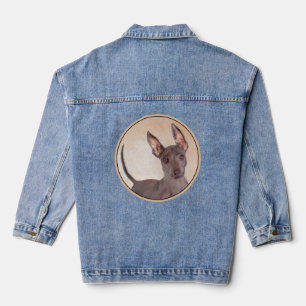 Chaqueta Vaquera Pintura Xoloitzcuintli - Arte de Perro Original Li